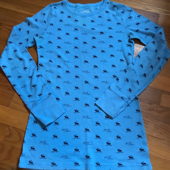Waffle PINK VS blue moose long sleeve - Picture 1 of 3